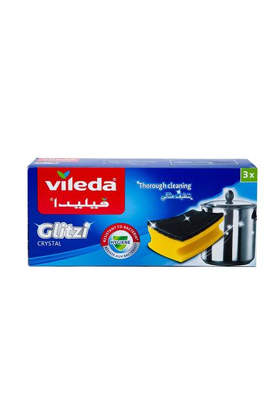 Vileda Glitzi Sponge Scourer Dish Washing High Foam 3 pcs