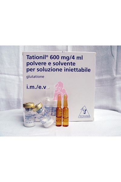 teofarma Glutathione, Tationil, 600mg/4ml, Antioxidant, 10 vials powder, 10 vials solvent