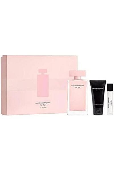 Narciso Rodriguez Narciso Rodriguez For Her 3 Piece Gift Set: Eau De Toilette 100ml - Body Lotion 50ml - Shower Gel 50