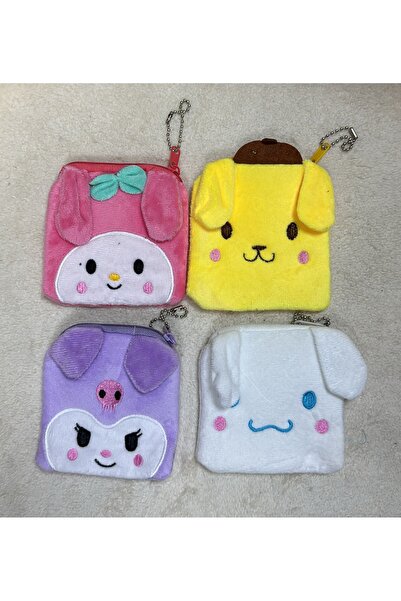 BUCHE Sanrio Kromi ve Arkadaşları Peluş Cüzdan 4’lü Set