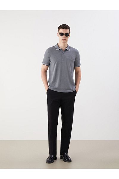 LC Waikiki Gray Polo Neck Men's T-Shirt