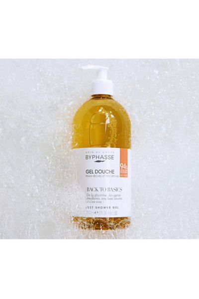 BYPHASSE Gel de duș Byphasse, Back to Basics, hidratare profundă pentru ten uscat, cu uleiuri vegetale, 750 ml