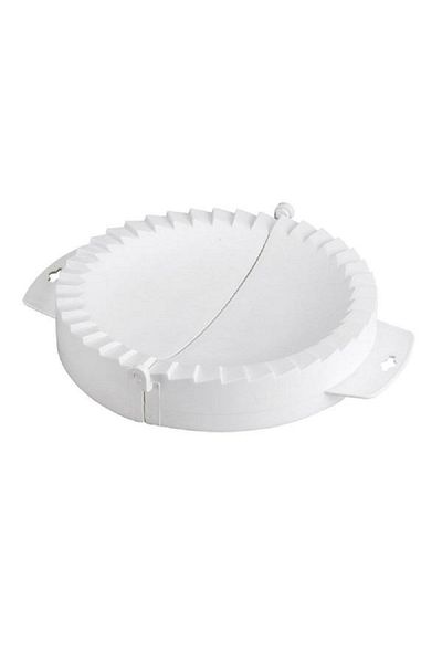 HIC Dishwasher Safe BPA-Free Plastic Kitchen Grande Empanada Press White