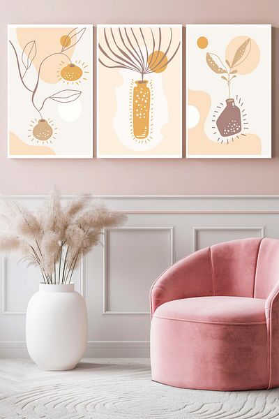 Hagen Frame Look Kitchen Painting 3 Piece Painting Modern Painting Bohemian Painting Wall Painting Premium Quality