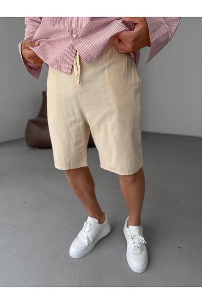 BYBASICMAN Beige Fresh Fabric Basic Shorts Yp-5003