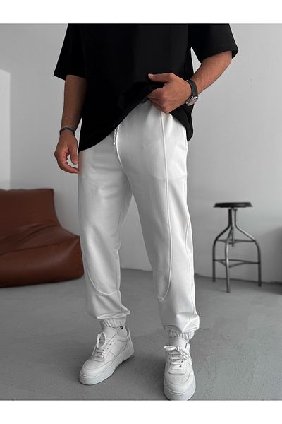 BYBASICMAN White Stitching Detailed Elastic Tracksuit Ke-7019