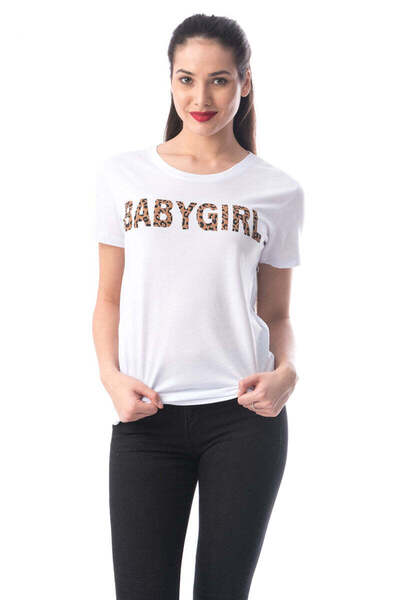 WildFashion Κοντομάνικο μπλουζάκι με στρογγυλή λαιμόκοψη και κοντό μανίκι P729-2