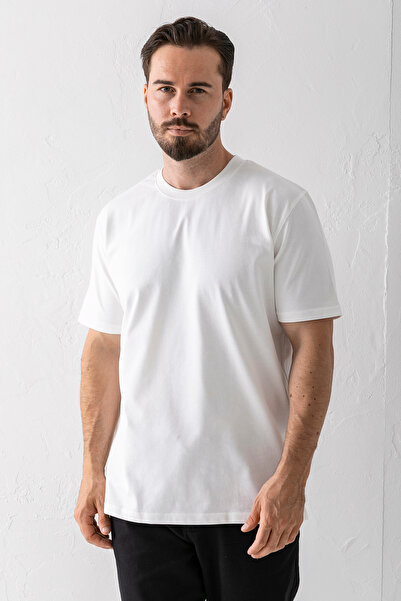 JB John Borners Мъжка тениска с кръгло деколте, бяла, 25Y 5446