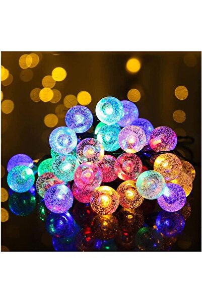 divendi-ro Ghirlandă solară cu 20 LED-uri RGB, IP44, 4,85 m, cablu negru