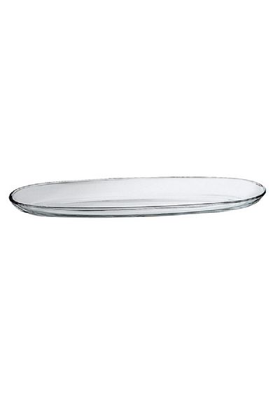 Vidivi Fenice Oval Shaped High Definition Glass Serving Platter Crystal Clear 41 x 11.5cm