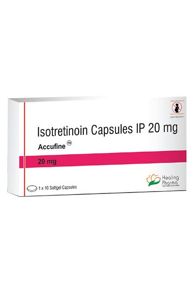 Healing Pharma Supplement, Healing Pharma, Accufine, Acne Adjuvant, Isotretinoin 20mg, 10 capsules