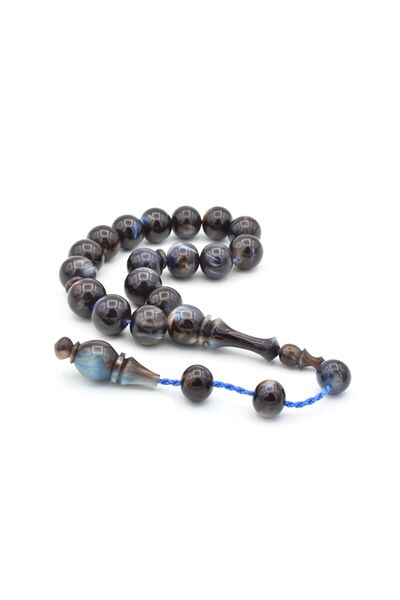 Murty99 Erhan Turan Made Brown Blue Crimping Amber Efe Mascot Prayer Beads