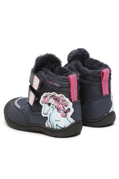 Kappa Ghete de zăpadă albastre pentru fete KAPPA-280021M FLAKE TEX M 6722 BLEUMARIN/ROZ