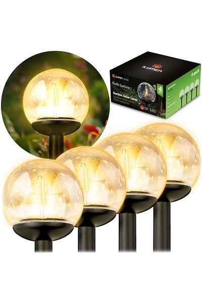 shumee Lampă solară cu bilă transparentă 4 buc Ilumen LS-103