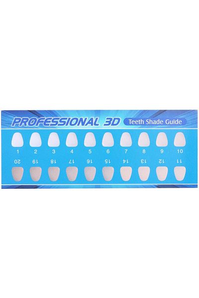 GlorySmile Ghid profesional de culori 3D, nuanțe pentru albirea dinților, 20 de culori
