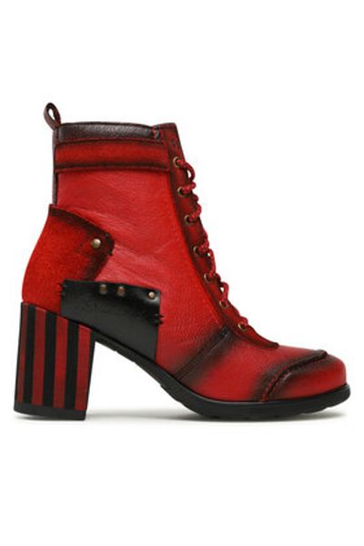 maciejka Women's Ankle boots red MACIEJKA-06127-08/00-7 RED+BLACK