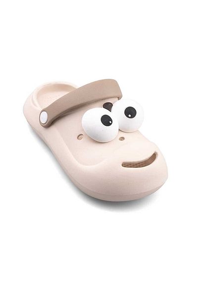 İncim Ecru Emoji Daily Garden Seaside Beach Nursery Unisex Children's Slippers & Sandals