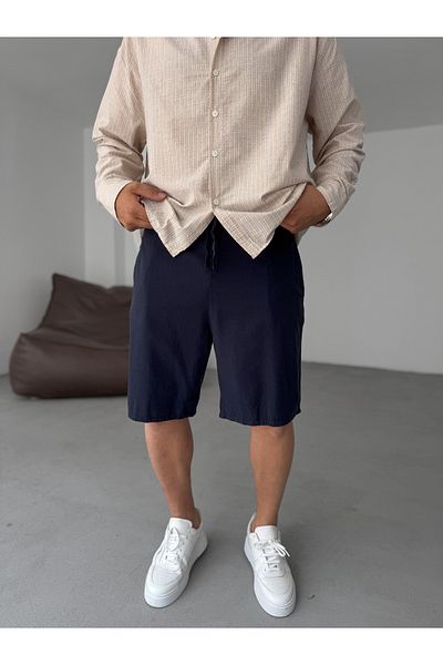 BYBASICMAN Navy Blue Fresh Fabric Basic Shorts Yp-5003