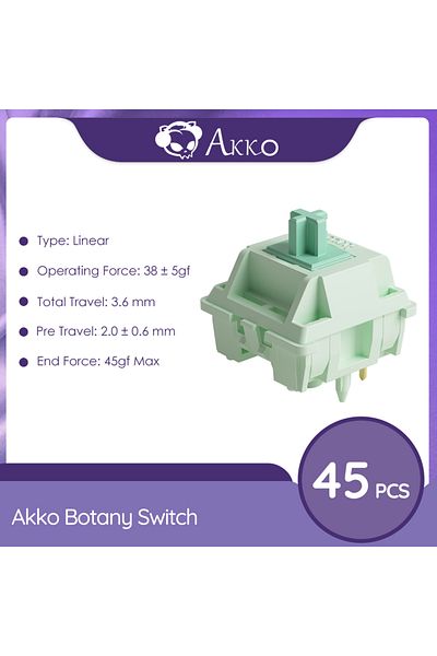 Choice Botany Akko V3 Pro Switches Tactile / Linear Switch for Mechanical Keyboard 45Pcs Pack Replaceable O