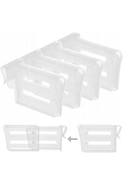 Aptel Set of 4 adjustable refrigerator compartments, plastic, transparent, 8-12 cm