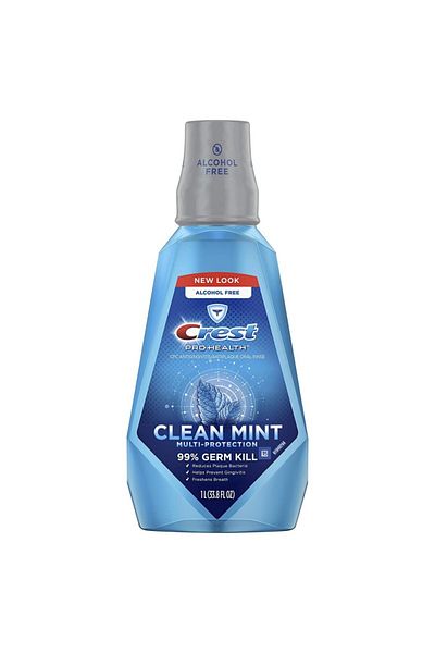CREST Mouthwash, Crest, Pro-Health, Clean Mint, Alcohol Free, Multi-Protection, 1000ml