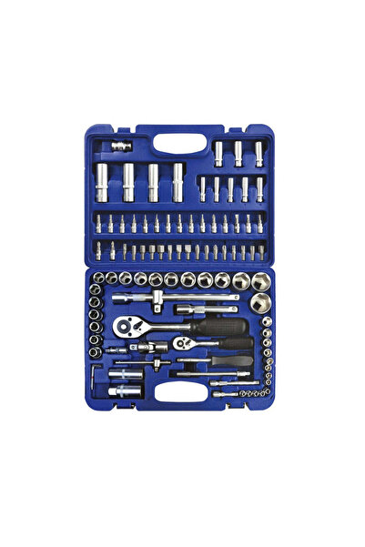 divendi-ro Set de 108 piese, cu chei tubulare, capete de șurubelniță, albastru