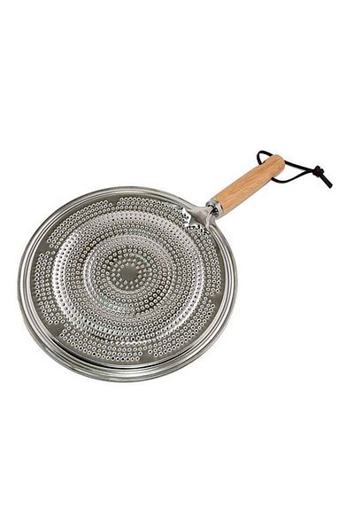 Generic Aluminium Simmer Ring Heat Diffuser Silver/Beige 32x21cm