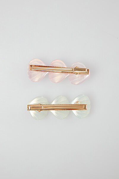 Fulla Moda Oyster Pearl Detailed Clamp Buckle