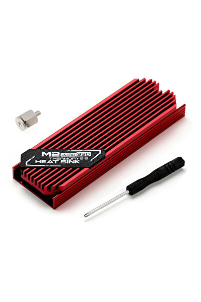 Choice4 مشتت حراري أحمر D M.2 SSD NVMe مشتت حراري M2 2280 SSD Hard Disk مشتت حراري من الألومنيوم مع سيليكون حراري