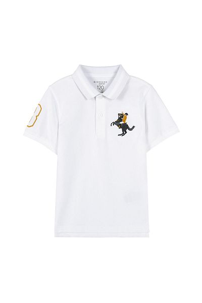 Giordano Kids' Napoleon Polo: Classic Piqué, Bold Embroidery, All-Day Comfort