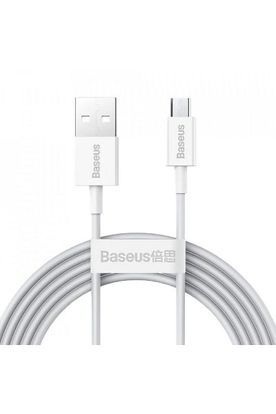 Baseus USB to Type-C Data Cable 65W, 2m - Superior Series (CAYS001002) - White