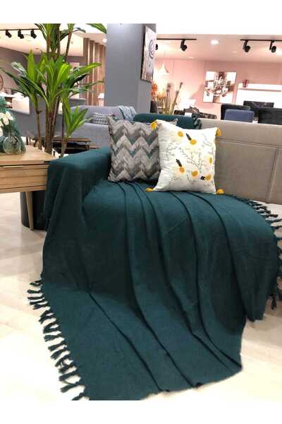 LUWİNO HOME Husa de scaun Renge Color, legata manual, verde petrol, husa multifunctionala, pike 180 X 200 CM