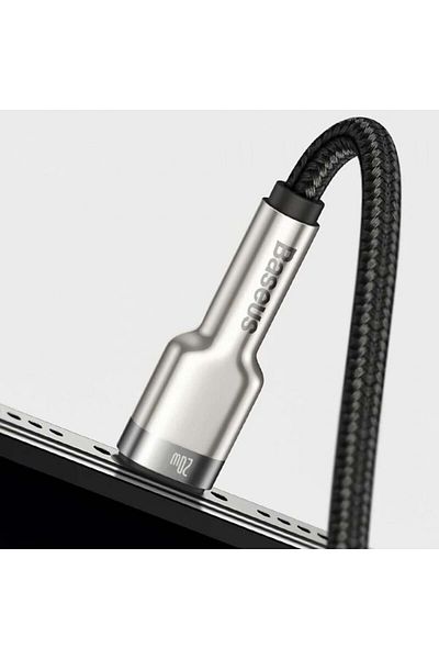 Baseus Usb To Lightning Cable, 2.4a, 480mbps, 1m - Cafule Series Metal (CALJK-A01) - Black