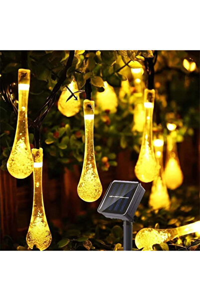 divendi-ro Set cu 2 ghirlande solare, 2x6m cu 2x30 LED-uri, stil picături de ...