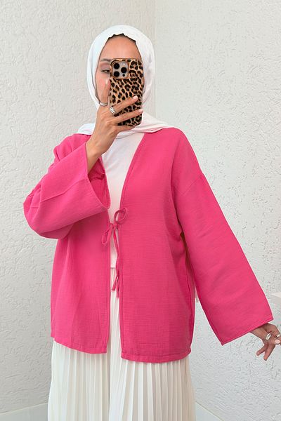 Salih Çelebi Lina Kimono 43434 - Fuchia