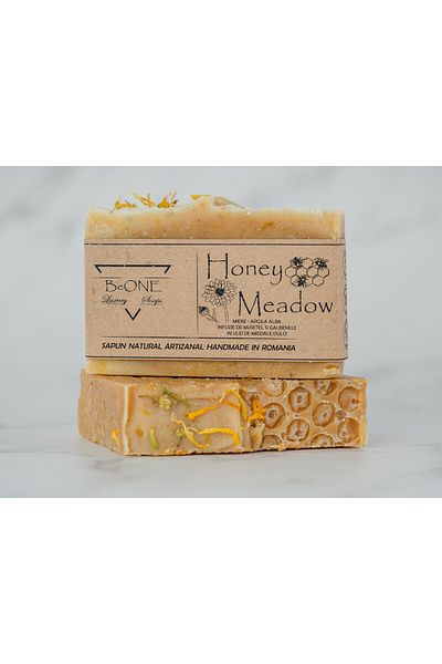 BeOne Cosmetics Honey Meadow - moisturizing handmade soap with organic honey and chamomile infusion