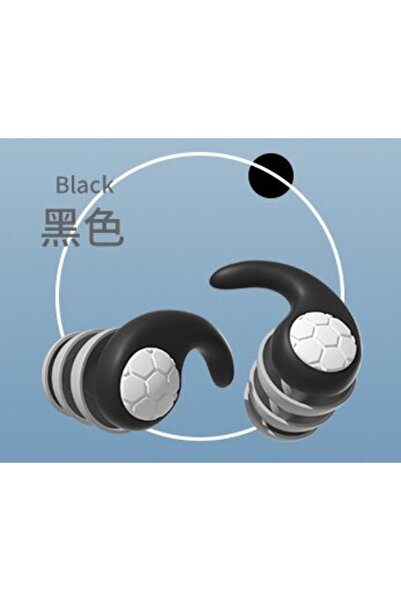 Choice سدادات أذن من السيليكون الأسود لإلغاء الضوضاء وفلتر الضوضاء أثناء النو...