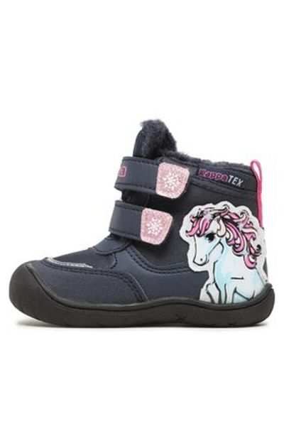 Kappa Ghete de zăpadă albastre pentru fete KAPPA-280021M FLAKE TEX M 6722 BLEUMARIN/ROZ