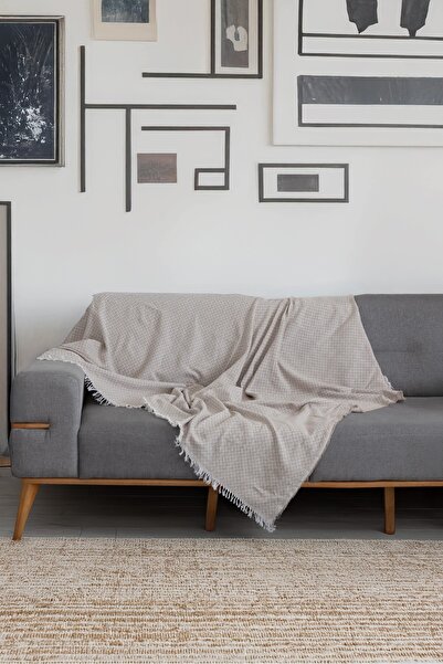 PARELDA HOME BEJ OKUCU DESEN KOLTUK ÖRTÜSÜ 170 * 210 cm