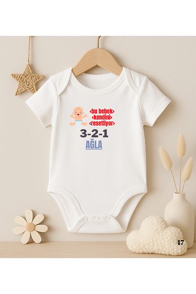 MODAT This Baby Self-Resets 3-2-1 Printed Baby Bodysuit