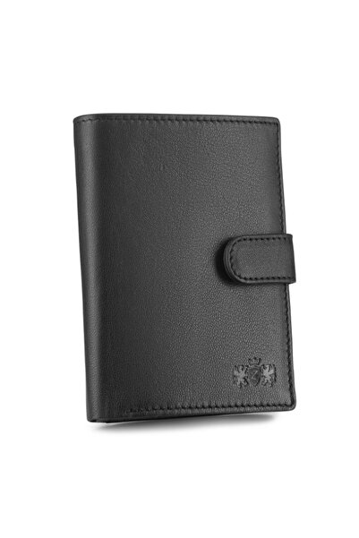 zagatto Men’s wallet, black, genuine leather, 12.7x9.3x3 cm, Fabriano collection, ZG-N4L-F2