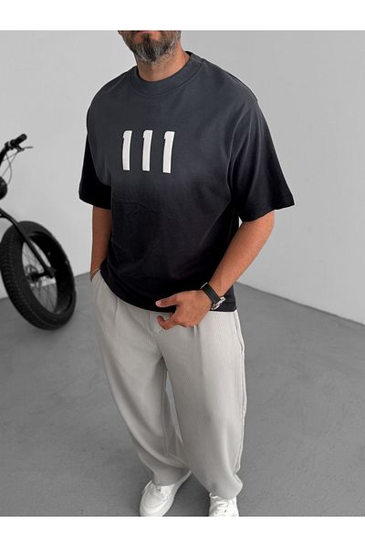 BYBASICMAN Black 111 Embossed T-Shirt C-050
