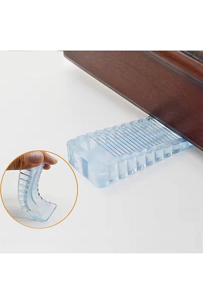 Aptel Door stopper, silicone, transparent, 9.6x4x1.9 cm