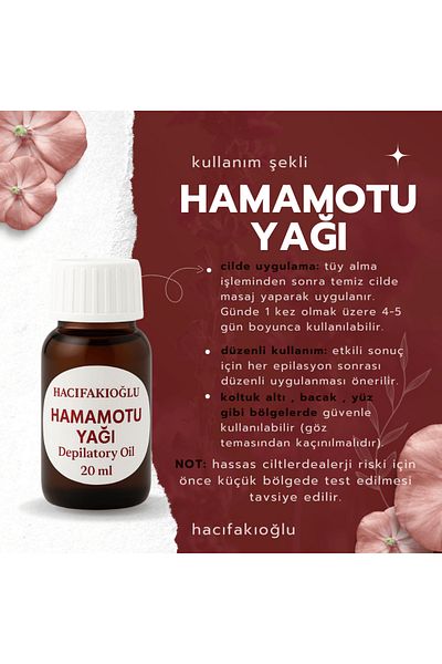 HACIFAKIOĞLU Bath Oil 20 ml - Cold Pressed Depilatory