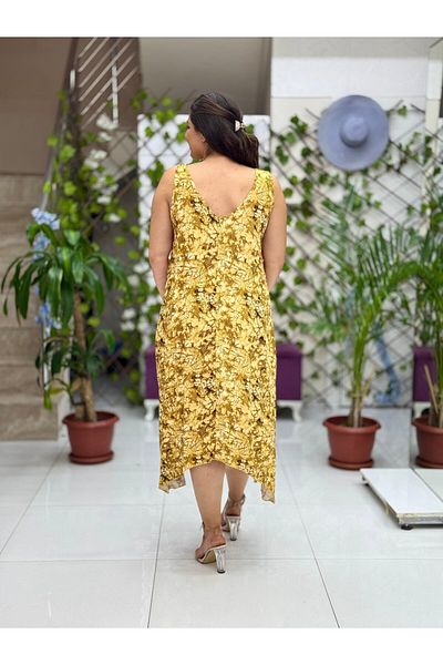 Punta Otantik Hln14016 Viscose Helin Dress with Ring Strap on the Shoulder