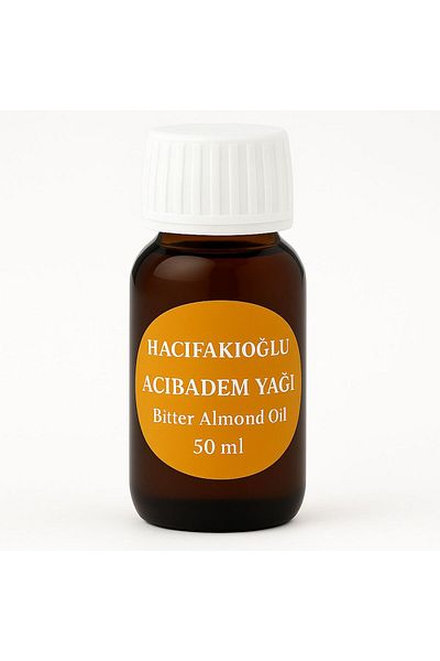 HACIFAKIOĞLU Bitter Almond Oil Cold Pressed 100% Pure and Natural 50 ml