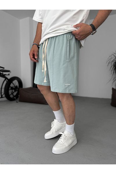 BYBASICMAN Light Green Front Stitched Shorts Jj-151