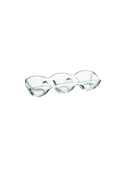 Vidivi Banquet High Definition Glass Divide Dish Serving Platter Crystal Clear 39 x 13cm