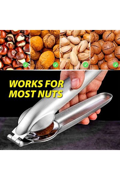 HIC Saw-Tooth Cross Blade Stainless Steel Kitchen Chestnut Cutter Silver