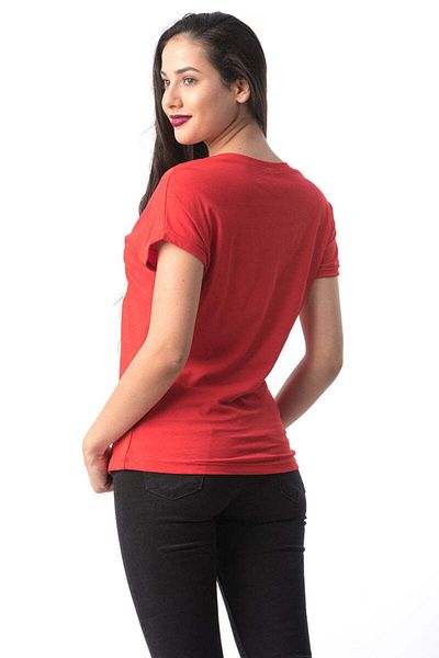 WildFashion Short-sleeved T-shirt with face and dog print K301-3